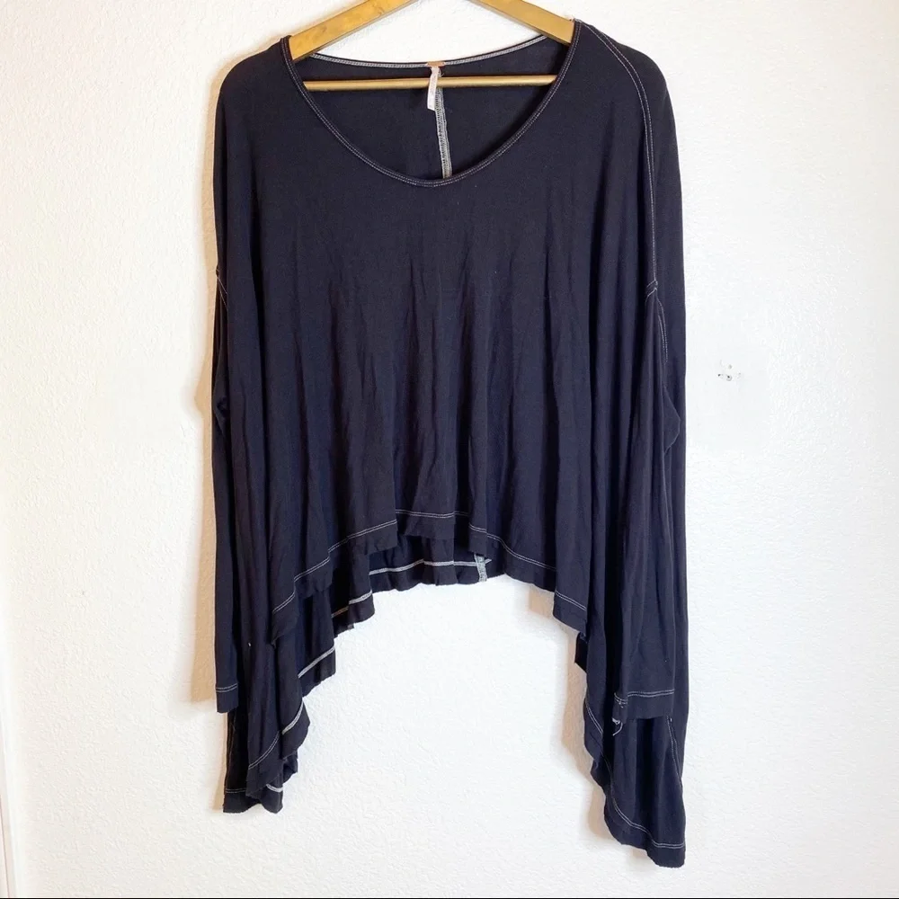 Free People- Draped Boxy Flowy Lose Top -XS